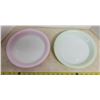 Image 1 : 2 Pyrex pie plates - res & green