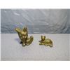 Image 2 : 2 Small Brass Cat Statues