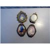 Image 2 : 4 Small Oval Picture Frames, Made In Italy