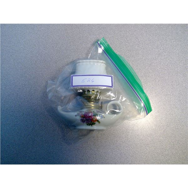 Porcelain Oil Lamp - Stamped Japan