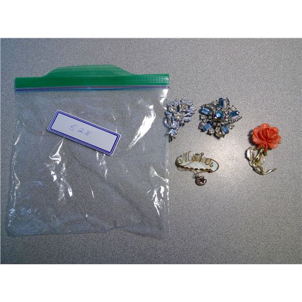 4 Brooches