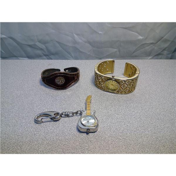 2 Ladies Watches, Guitar Key Chain Watch