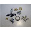 Image 1 : Lot of Pins, 1 Pair Pierced Earrings