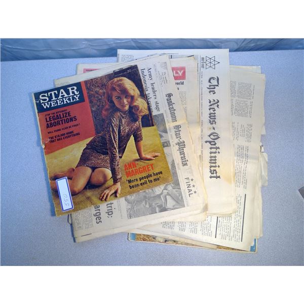 Assorted Newspapers & Magazines, 1957, 1966/67, 1987