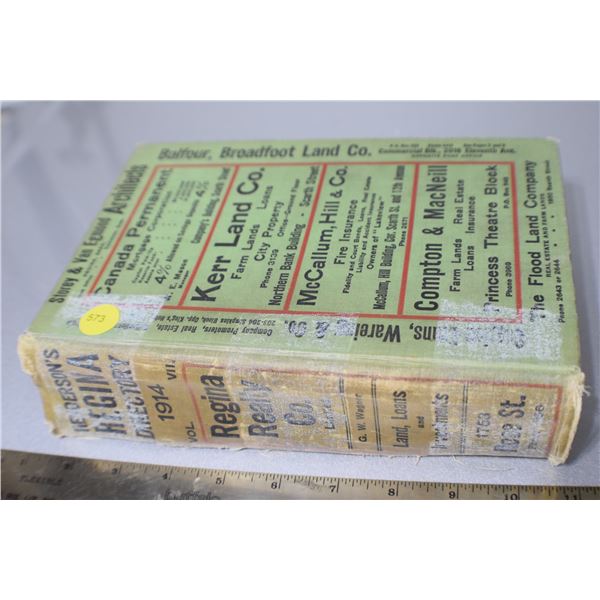 1914 Regina Business Directory