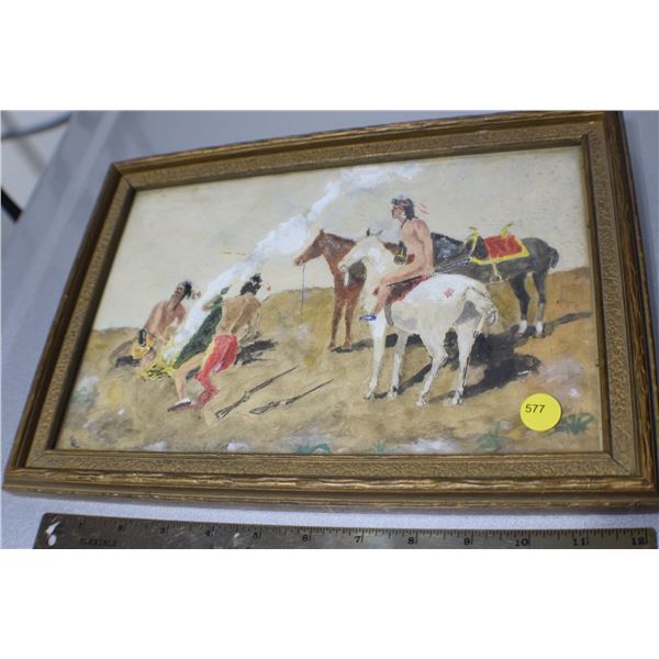 Painted Native Picture Signed LC ?