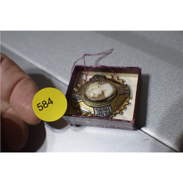 Antique Cameo Brooch (signed)