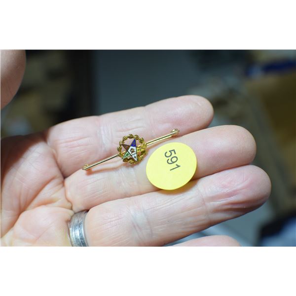 10K Gold Odd Fellows Pin