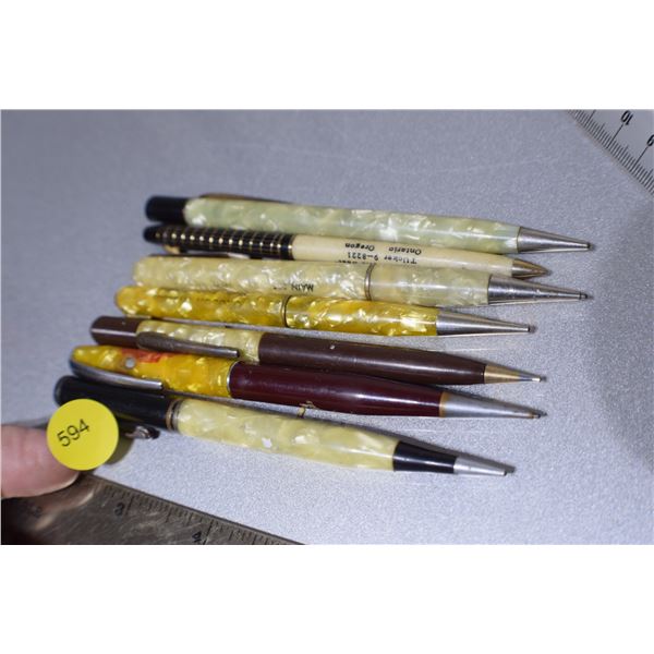 Antique Mechanical Pencil Advertising lot