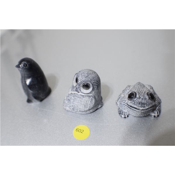 3 X Wolf Original Inuit Figures