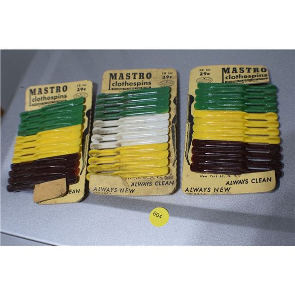 NOS Antique Clothes Pins