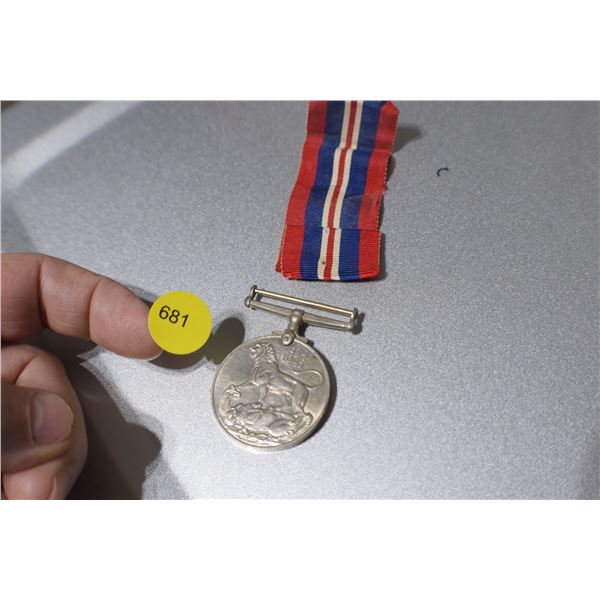 WWII British Medal .800 silver