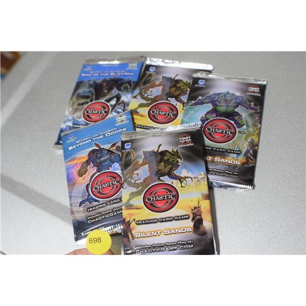 5 X NOS Choatic 1st Gen. Trading Cards