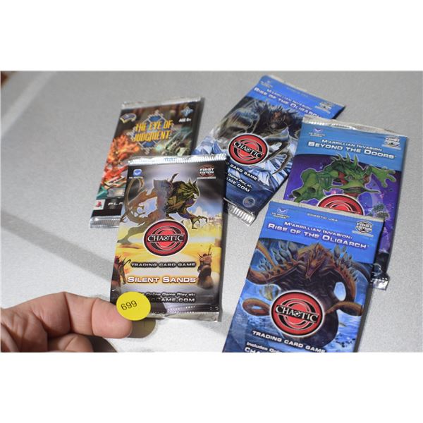 5 X NOS Choatic 1st Gen. Trading Cards