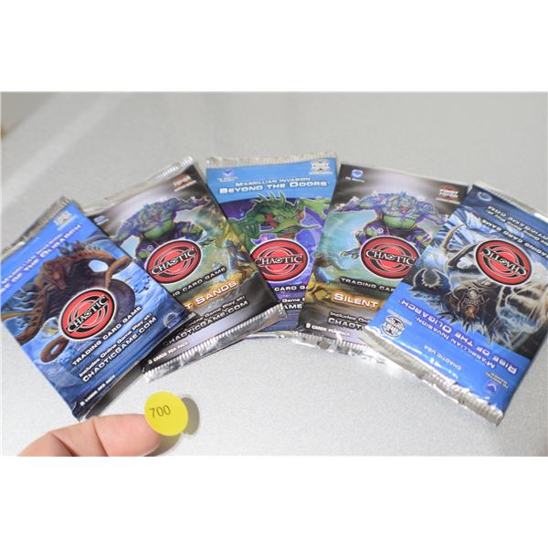 5 X NOS Choatic 1st Gen. Trading Cards