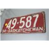 Image 2 : 1934 Saskatchewan License Plate