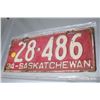 Image 1 : 1934 Saskatchewan License Plate