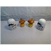 Image 2 : Mushroom Salt & Pepper Set Stamped Japan, Salt & Pepper Set Cow Painted on