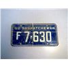 Image 3 : 2 1962 Saskatchewan Matching License Plates - F7-630