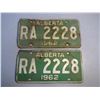 Image 2 : 2 1962 Alberta Matching License Plates - RA 2228