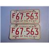 Image 2 : 2 1973 White/Red Saskatchewan 'Home of the RCMP' Matching Licence Plates
