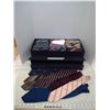 Image 1 : 3 Tie Storage Cases, 1 Full of Ties, & Lot of 7 Ties