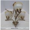 Image 1 : Polished Brass Chandelier - 3 Bulb