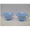 Image 3 : 7 Pyrex Saucer 6", 2 Pyrex Sugar Bowls Blue