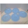 Image 1 : 5 Pyrex 9" Plates Blue