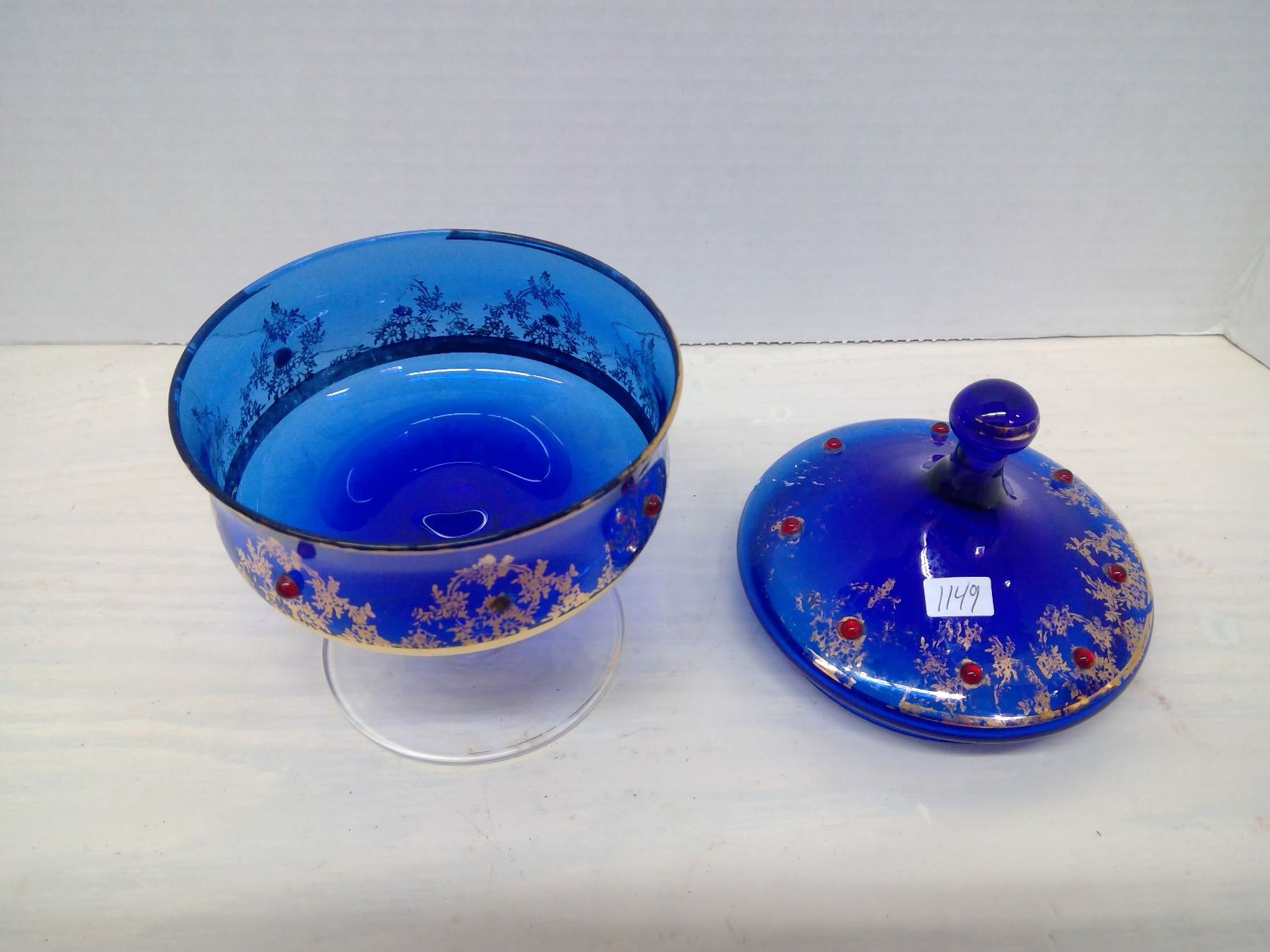 Daintee Confectionary Tin, 2 Vintage Table Cloths, Candy Dish w/ Lid