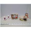 Image 1 : Floral Salt & Pepper Shakers, 2 Small Planters