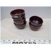 Image 3 : 13pc. - Clay Antique-Style Clay Dishes, Brown and Green, Gray Beverage Wooden Crate