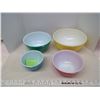Image 1 : Early 50's Primary Pyrex Mixing Bowl Set - 4pc.