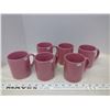 Image 1 : 6 Matching Standard Size Mugs, Pink
