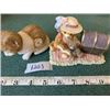 Image 4 : LOT OF 2 SITTING CAT CLOCK, MADE IN CHINA. TRINKET TEDDY BEAR BOX “VICTORIA & BEN TINY TREASURES”  B
