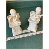 Image 2 : LOT  OF 2 VINTAGE ANGEL CANDESTICK HOLDERS.  6”H