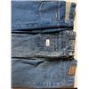 Image 2 : VINTAGE MENS JEANS  CALVIN KLEIN, LEATHER TRIMMED, 30X32 ACID WASH 32X32 PEITRO BLU JEANS WEAR 30X32