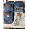 Image 1 : VINTAGE   6 PAIRS LEVI 619 JEANS GENTLY USED, SIZE RANGE 32,33,34X32  LIGHT WASH ARE BUTTON FLY STYL