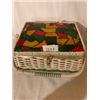Image 4 : VINTAGE SEWING BASKET WITH THREAD, NEEDLES, PINS