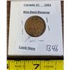 Image 1 : 1983 Canadian 1¢ rim dent