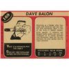 Image 2 : Topps 1967-68 Hockey Card - Dave Balon