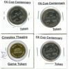 Image 1 : Lot of 4 Tokens - Cineplex Game Token, 3 FA Cup Centennary Tokens
