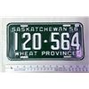 Image 1 : 1956 Sask License Plate