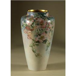AUSTRIAN PORCELAIN VASE WILD ROSE MOTIF