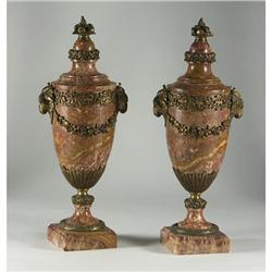 19TH C. MARBLE & BRONZE CASSOLETTE