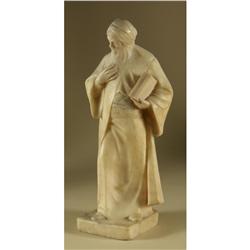 ALABASTER CARVED STATUE 17''H