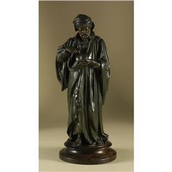 SPELTER FIGURE OF A SCHOLAR
