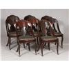 Image 1 : SET OF EIGHT EMPIRE REVIVAL BARREL BACK CHAIRS