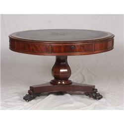 CUSTOM-MADE CLASSICAL DRUM TOP CARD TABLE