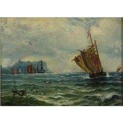 ANTIQUE OIL PAINTING AUSTIN SMITH UK SHIP PORT
